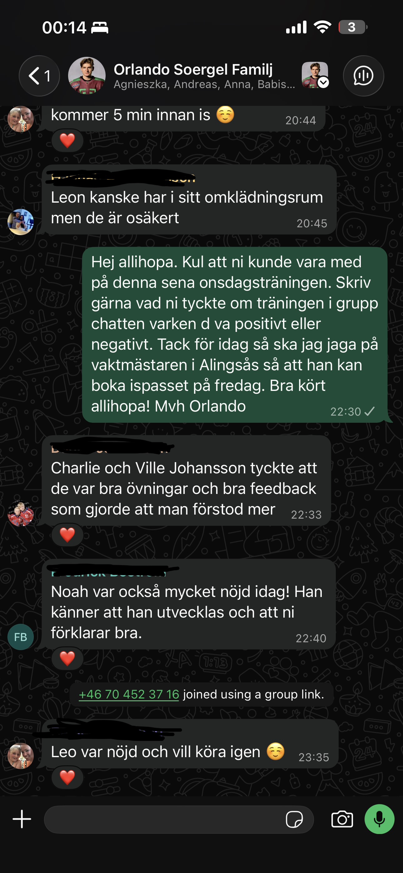 Player / parent review