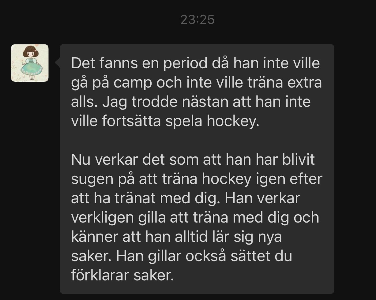 Player / parent review